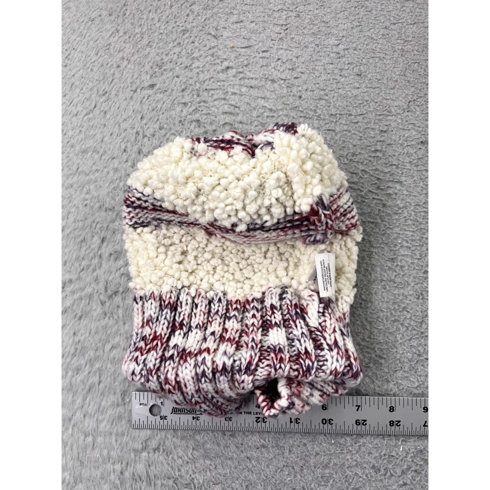 Walmart Walmart Beanie Toque Womens One Size White Red Knit Logo Acrylic Nylon Blend Hat Size ONE SIZE - 5 Thumbnail