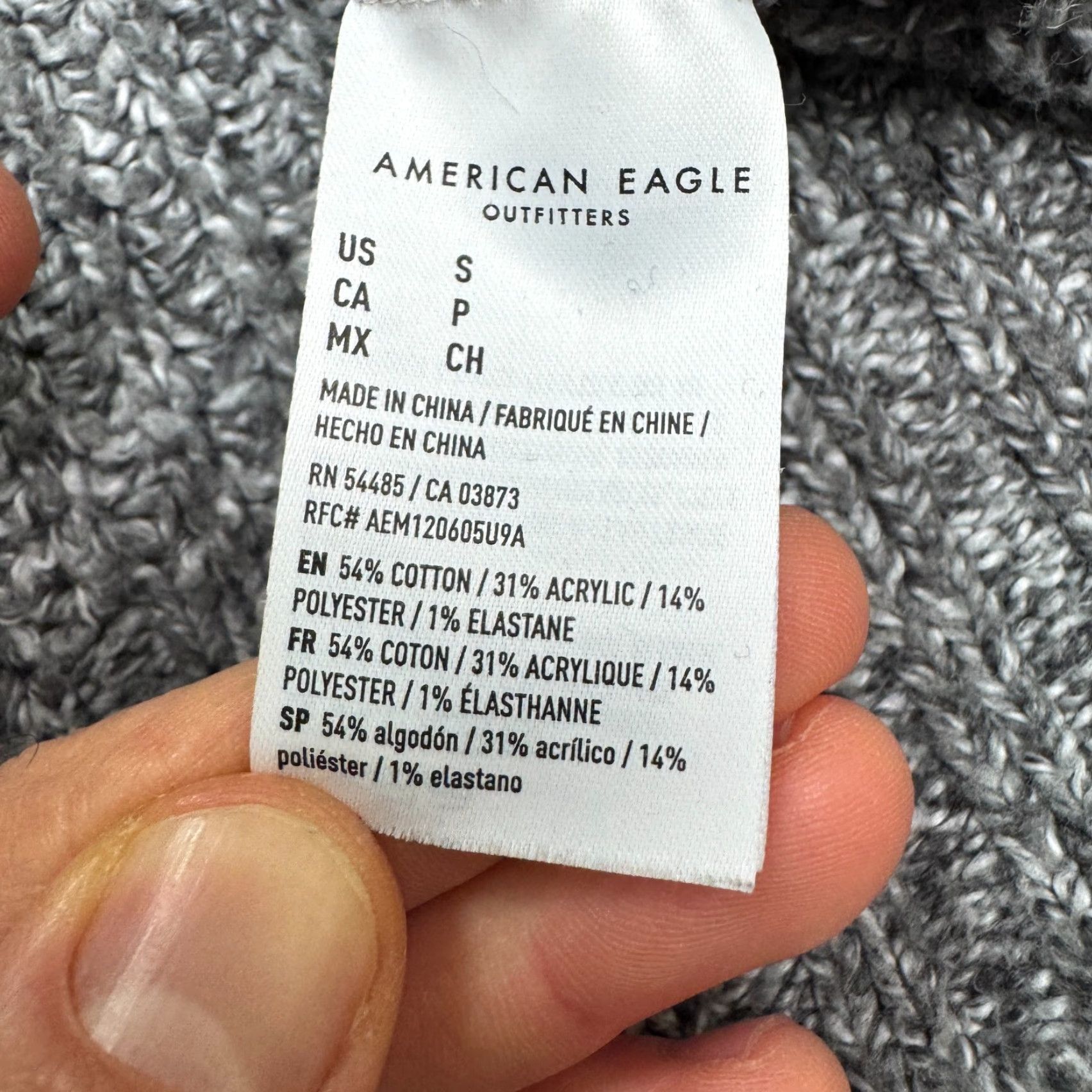 American Eagle Outfitters American Eagle Outfitters Mock Neck Sweater Women Small Gray Chunky Knit Stretch Size S / US 4 / IT 40 - 7 Thumbnail