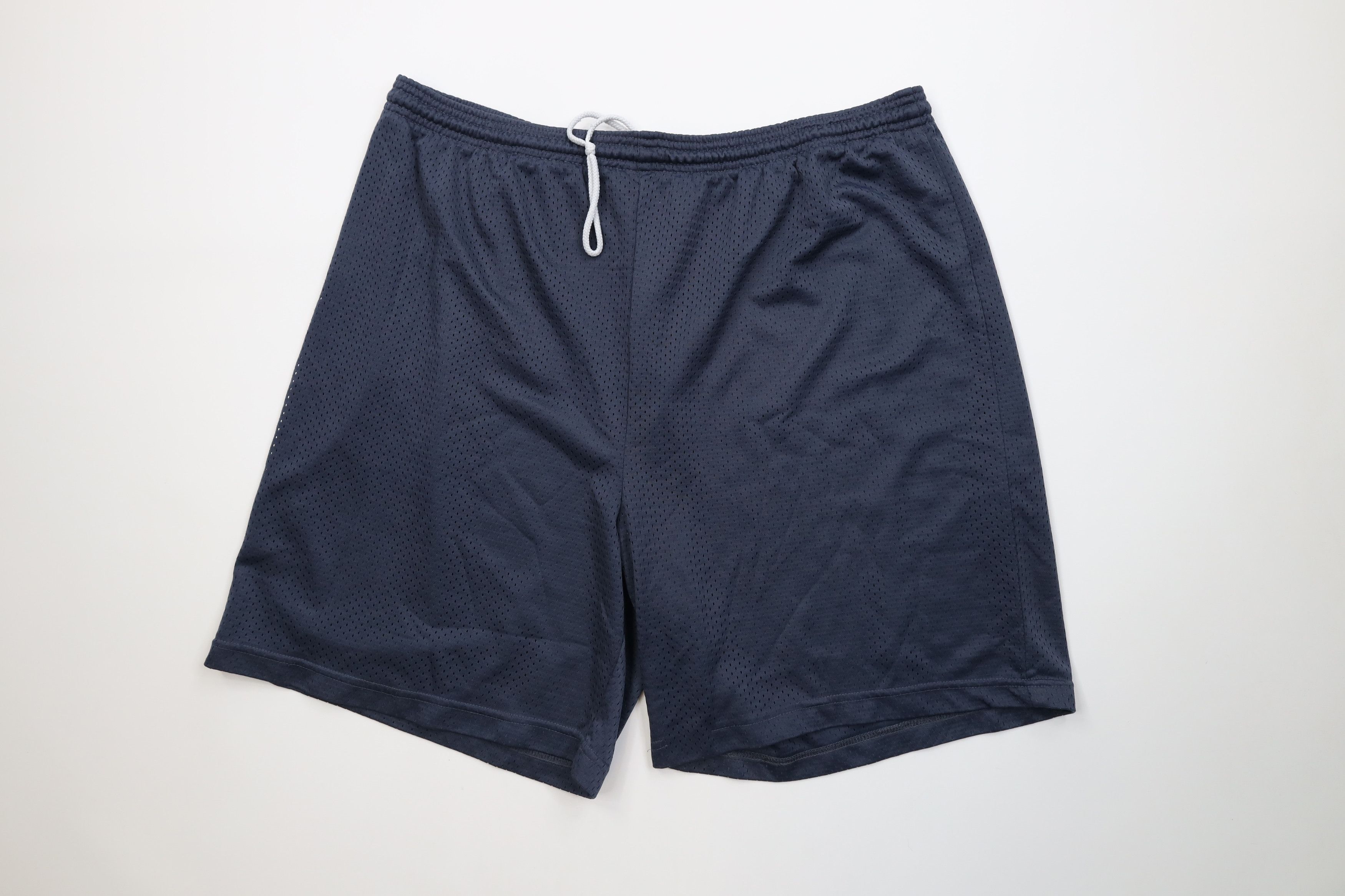 Vintage Vintage 90s Streetwear Mesh Above Knee Shorts Steel Blue Size US 36 / EU 52 - 1 Thumbnail