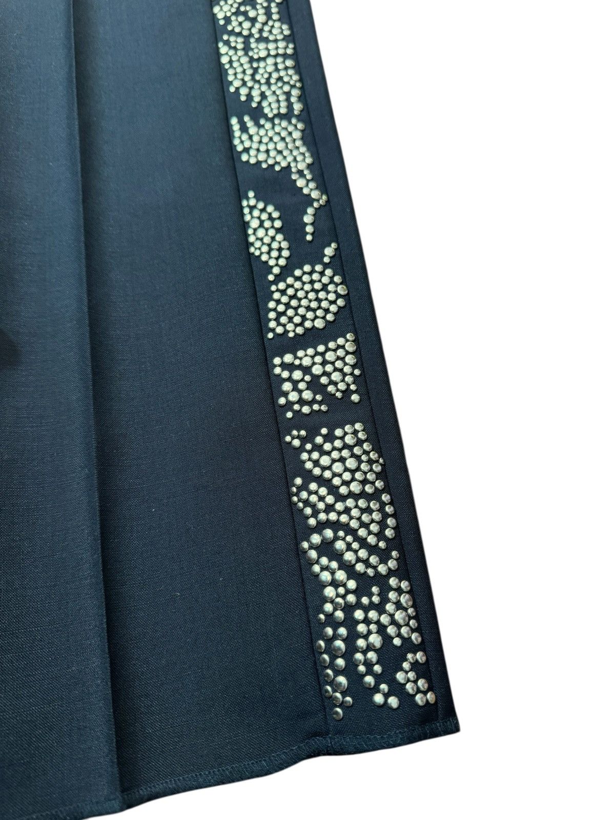 Versace Versace Black Wool Mohair Pants w/ Studded Sides Size US 32 / EU 48 - 3 Thumbnail