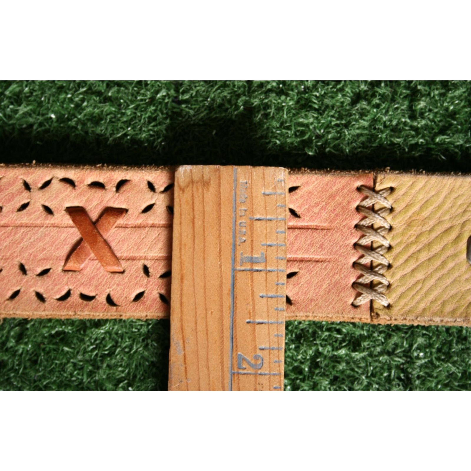 Fossil FOSSIL Belt Women's L Leather Multicolor Stitched Grommet Laser Cut Patchwork Sz. L Size ONE SIZE - 5 Thumbnail