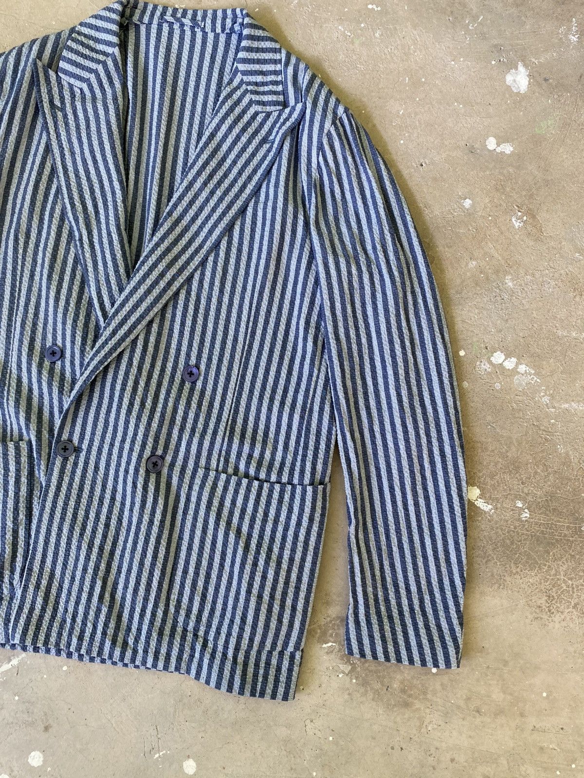 Ring Jacket Ring Jacket Japan Seersucker Stripe Blazer Size 50 Size US M / EU 48-50 / 2 - 2 Thumbnail