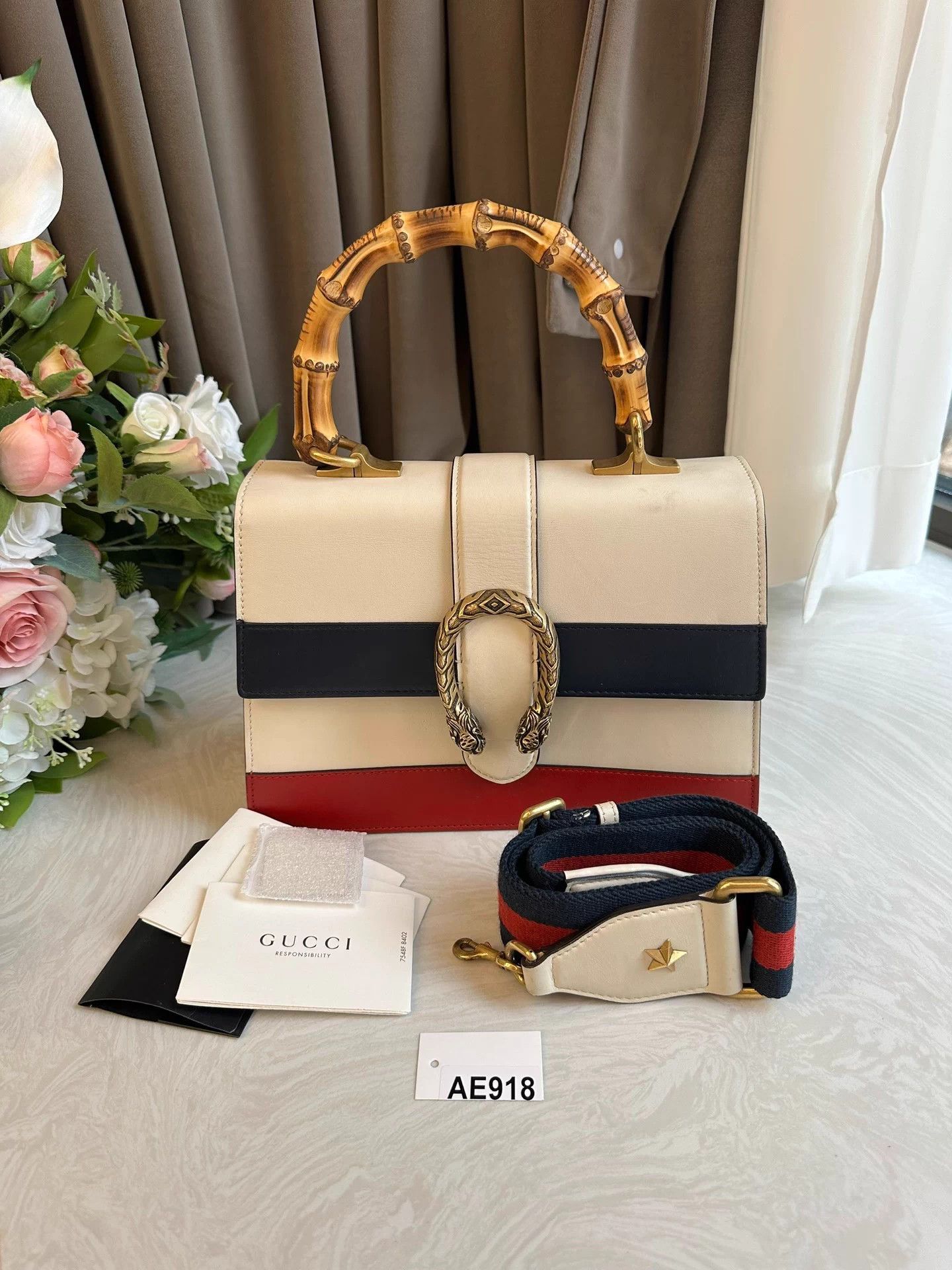 Gucci GUCCI Dionysus Bamboo Tri-color Shoulder Bag with receipt Size ONE SIZE - 1 Thumbnail