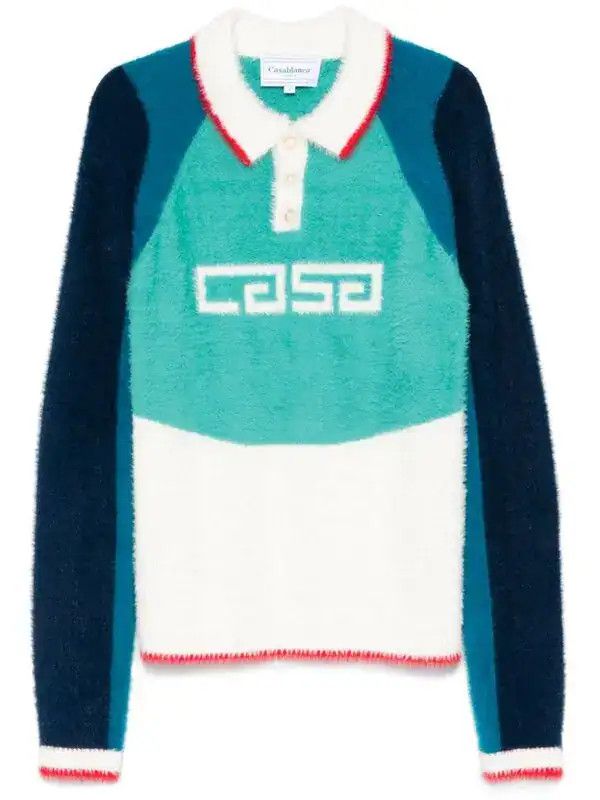 Casablanca o1mle0126 Sport Fluffy Polo L/S in Multicolor Size US M / EU 48-50 / 2 - 1 Thumbnail