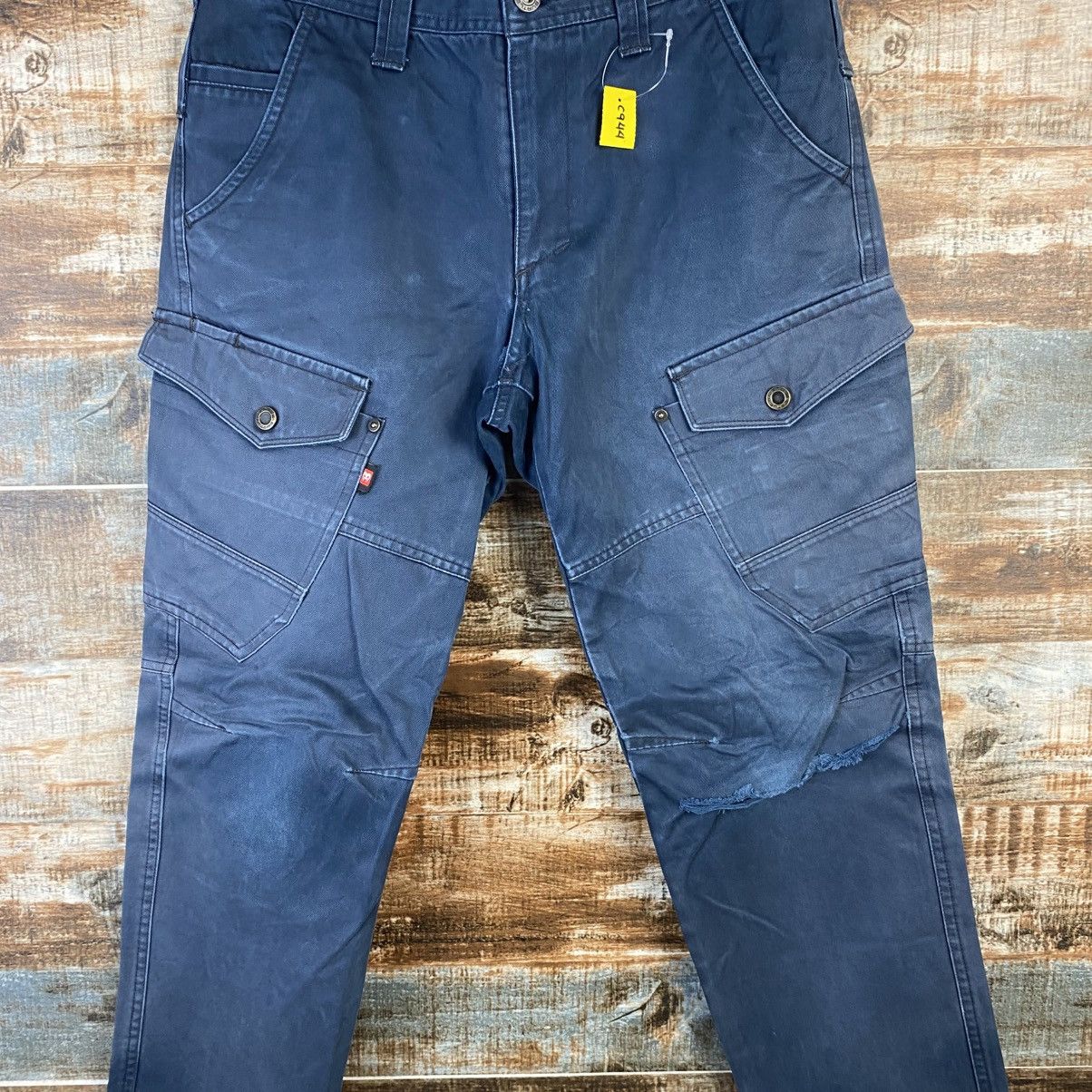 Japanese Brand DL Burtle Dark Blue Cargo Multipocket Pants #C944 Size US 27 - 5 Thumbnail