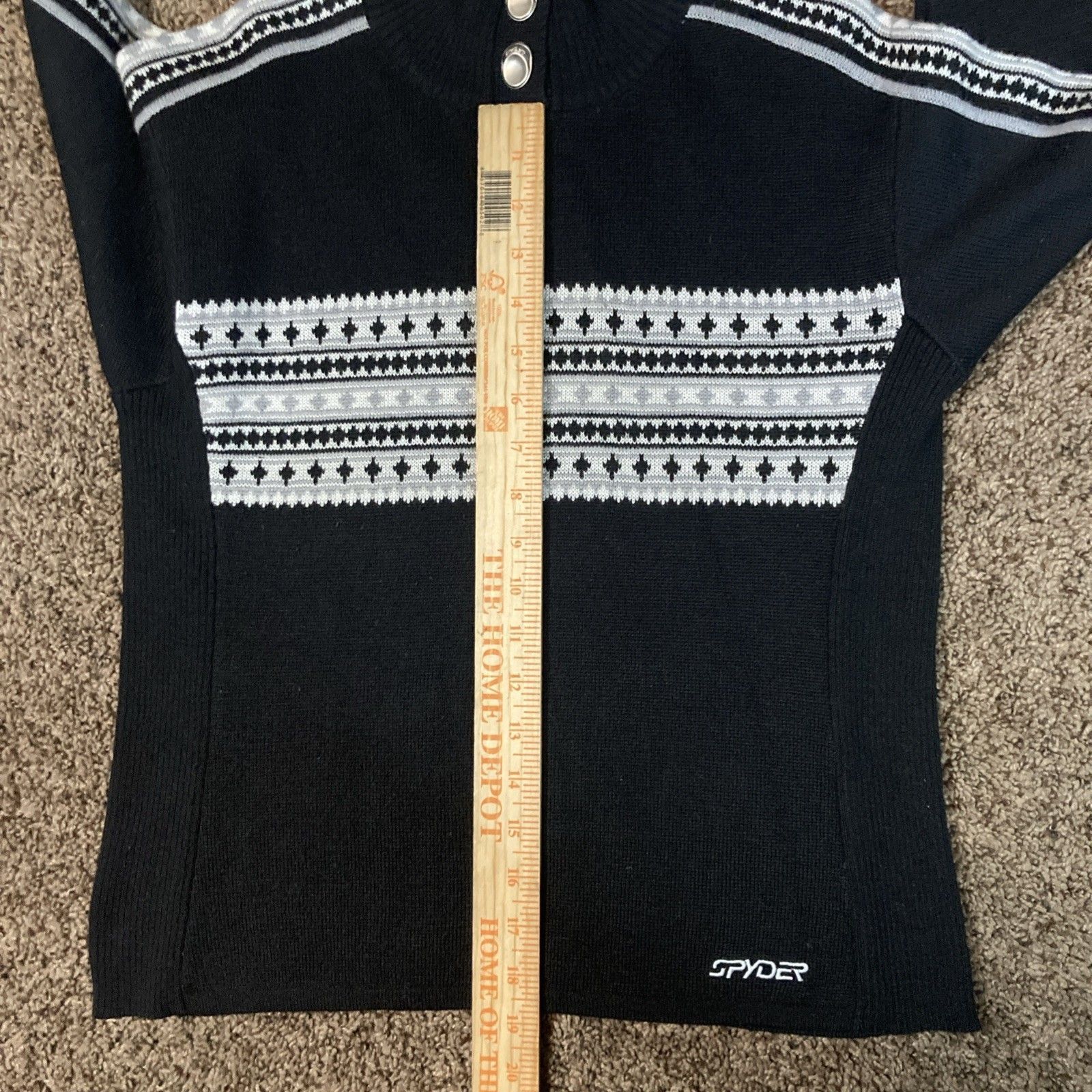 Spyder VTG Spyder Wool Blend Turtleneck Sweater Black Nordic Size M / US 6-8 / IT 42-44 - 8 Thumbnail