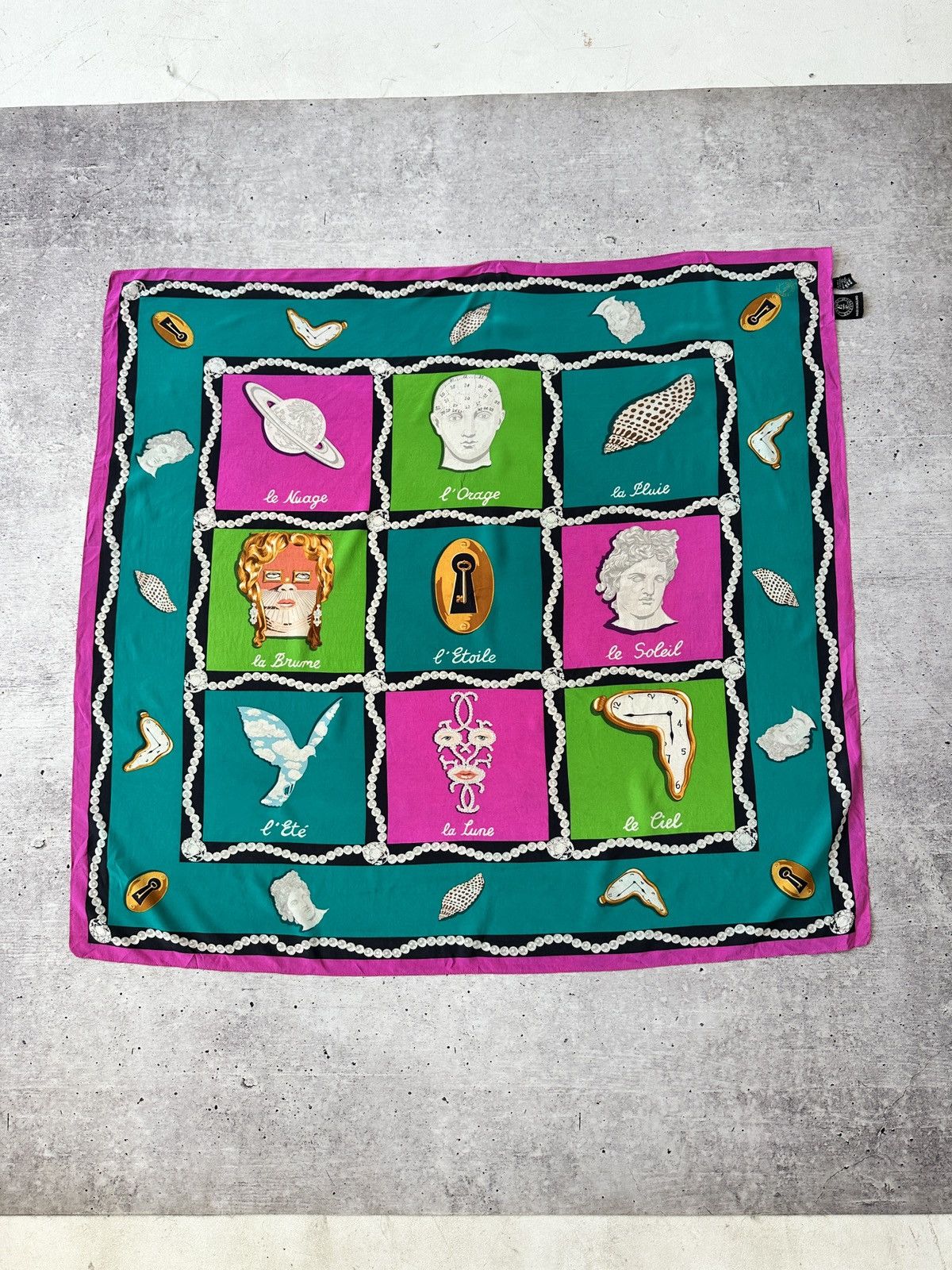 Vintage English Eccentrics Silk Scarf - 1992 Design