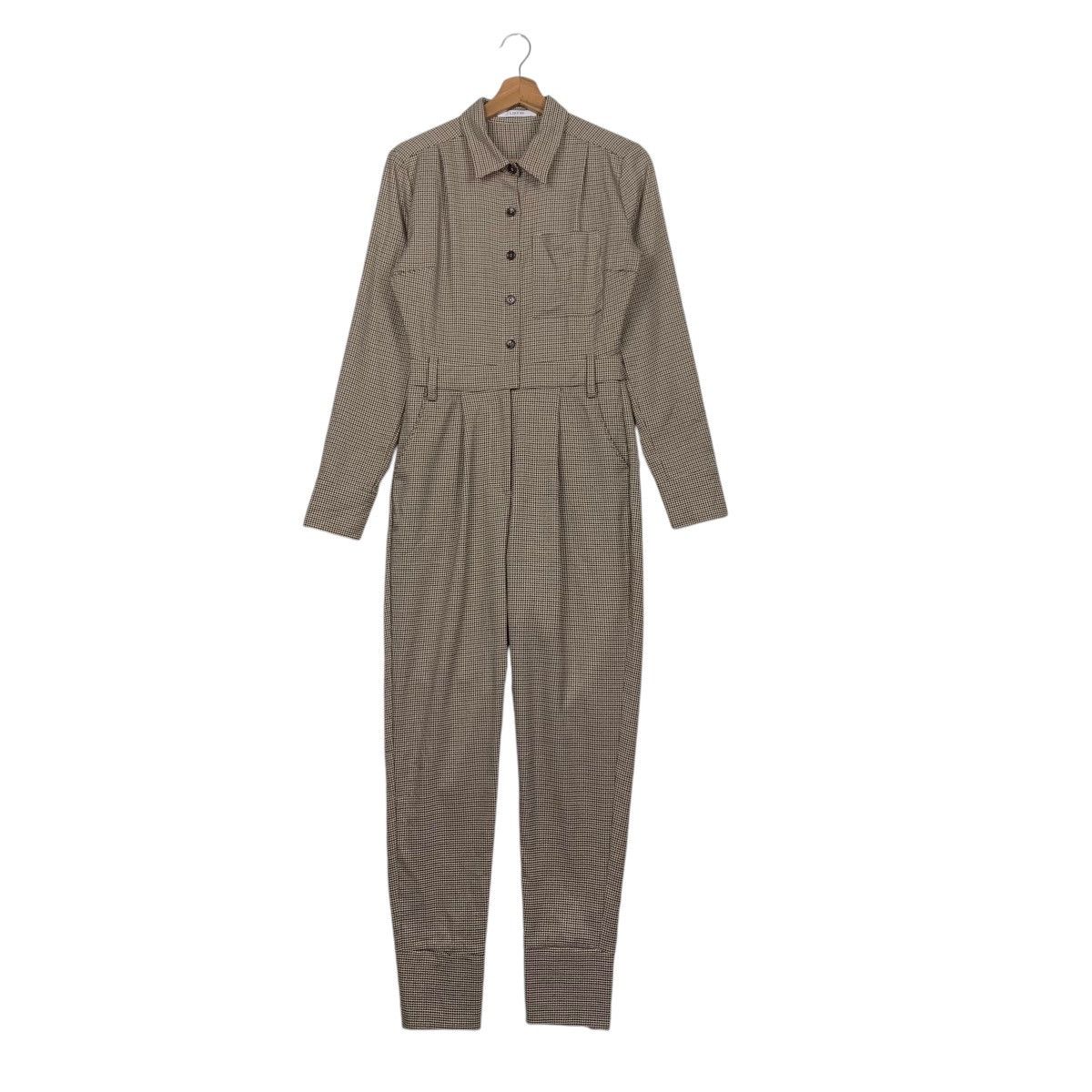 Japanese Brand LIBJOIE Houndstooth Pattern Jumpsuit Coverall #2867-C129 Size 28" / US 6 / IT 42 - 1 Thumbnail