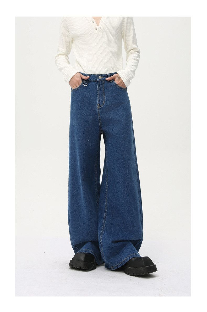 Japanese Brand × Jean Japanese retro cleanfit solid color wide-leg casual jeans Size US 32 / EU 48 - 3 Thumbnail