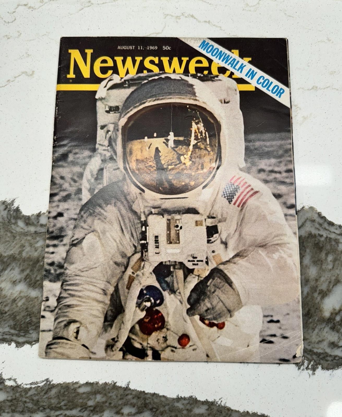 Designer RARE Historic Newsweek August 11 1969 Aug Moonwalk Apollo 11 Size ONE SIZE - 1 Thumbnail