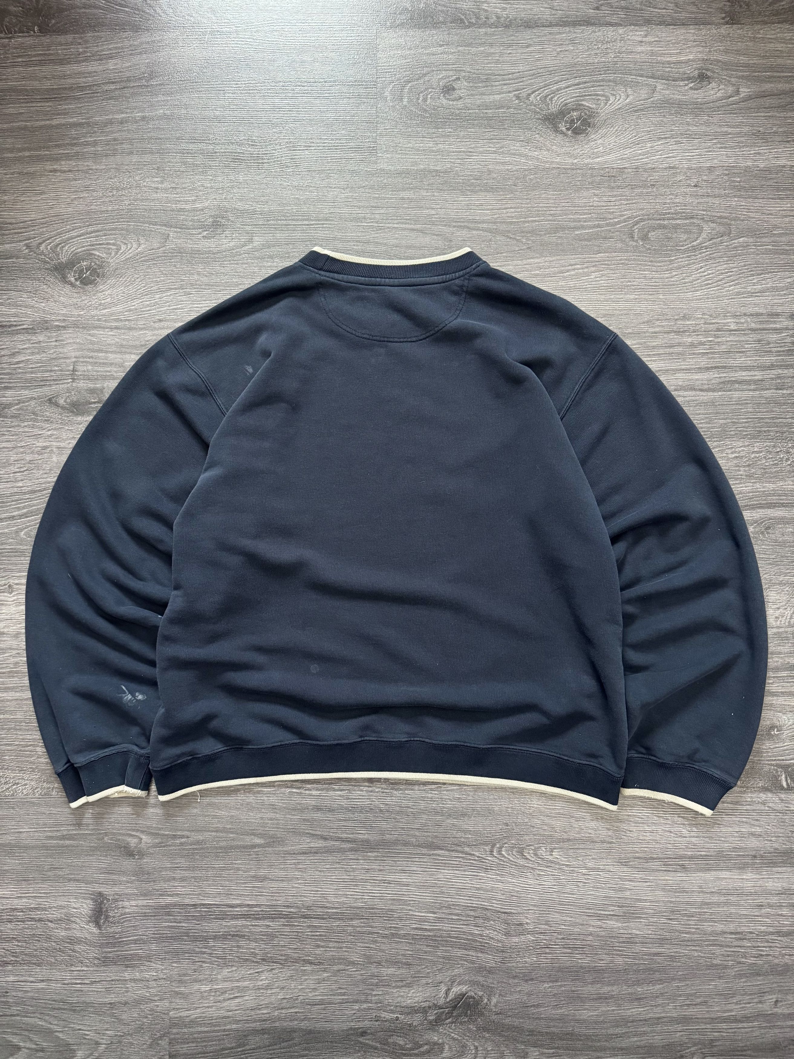 Nike Vintage Trashed Nike Centre Swoosh Baggy Sweatshirt Size US L / EU 52-54 / 3 - 3 Thumbnail