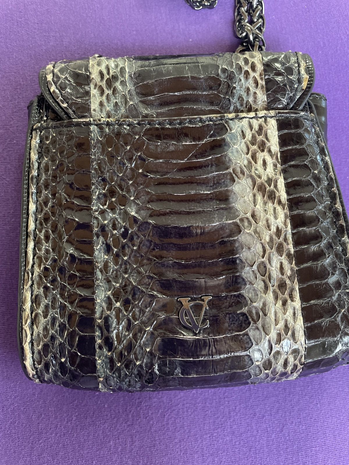 Other Vince Camuto Python Leather Mini Chain Crossbody Bag Size ONE SIZE - 2 Thumbnail