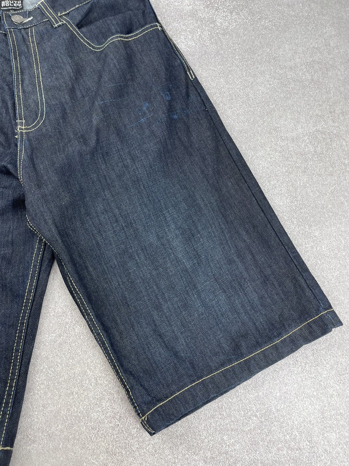 Southpole Southpole Washed Blue Rap Baggy Denim Shorts Size 31 Size US 31 - 3 Thumbnail