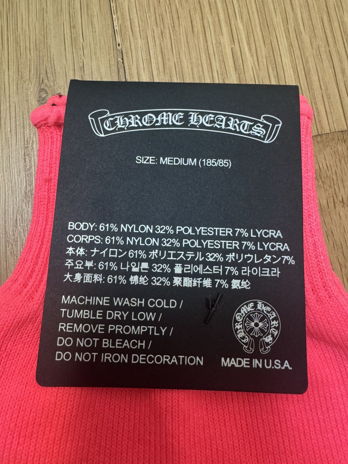 Chrome Hearts Pink Chrome Hearts “CHECKMATE” Work Gloves Size ONE SIZE - 4 Thumbnail