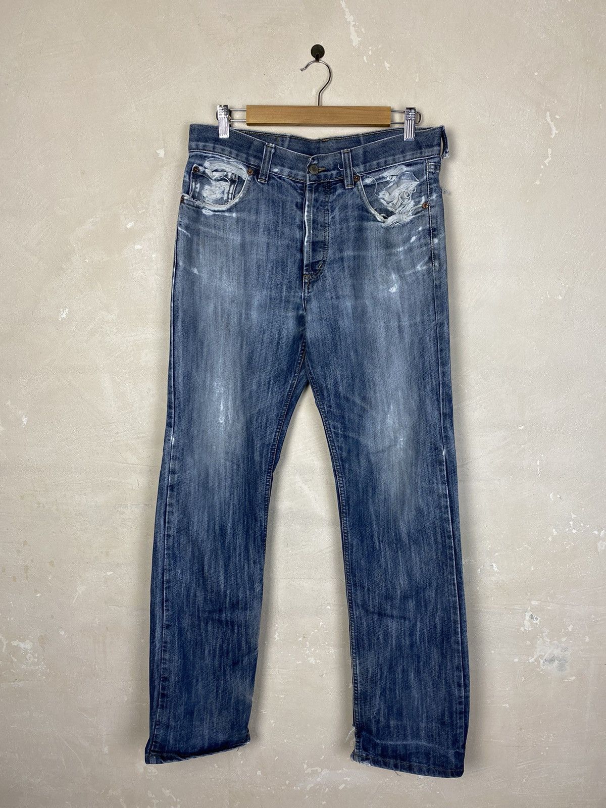 Levi's × Levi's Vintage Clothing × Vintage Vintage Distressed Levi’s 501 Avant Garde Punk jeans Size US 31 - 6 Thumbnail