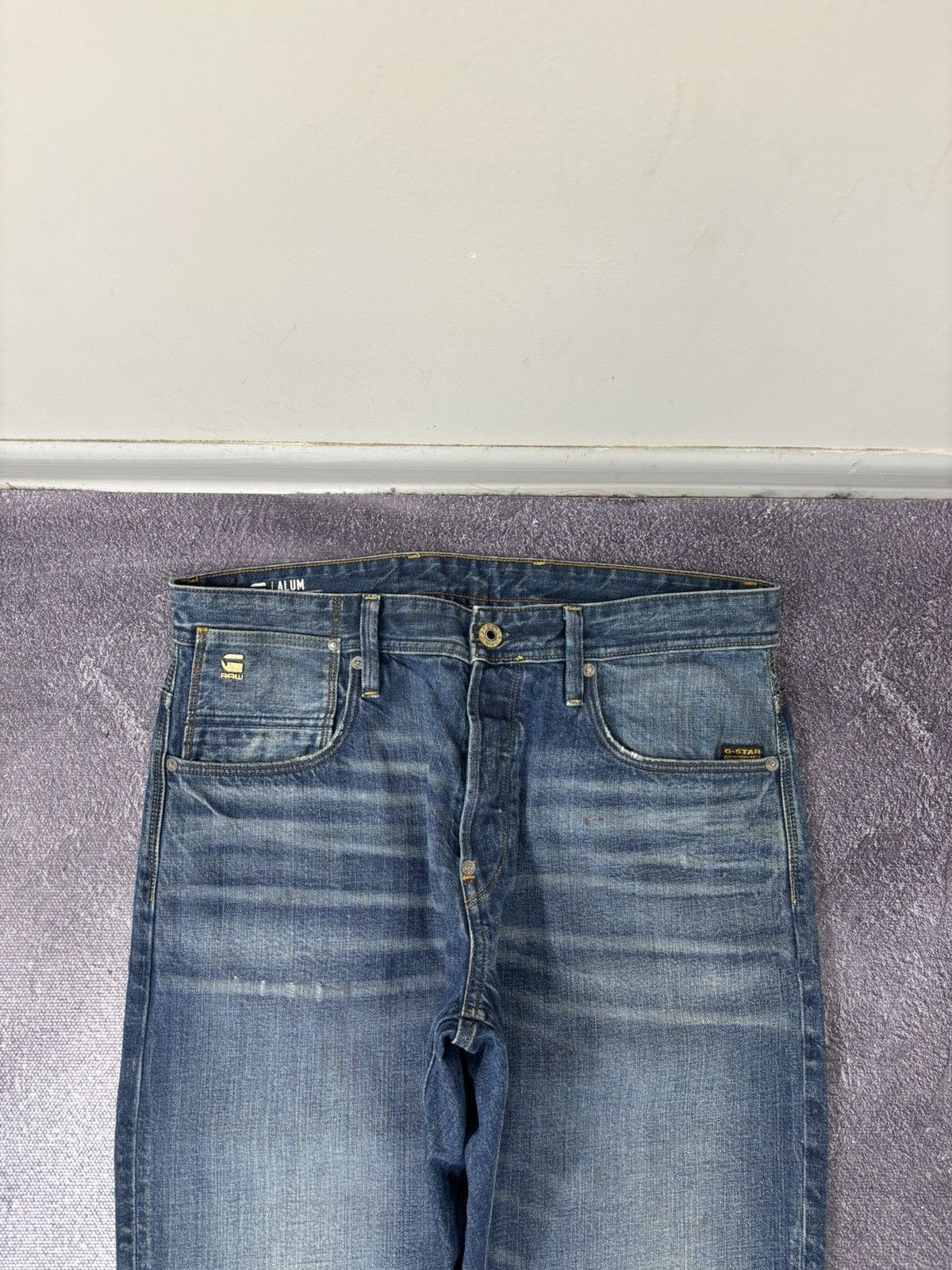 G-Star Vintage G-Star Raw Alum Faded Blue Avant Garde Denim Jeans Size US 34 / EU 50 - 4 Thumbnail