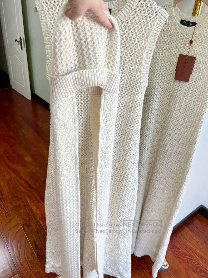 Loro Piana Loro Piana Long Crochet Knit Dress + Hat Size S / US 4 / IT 40 - 4 Thumbnail