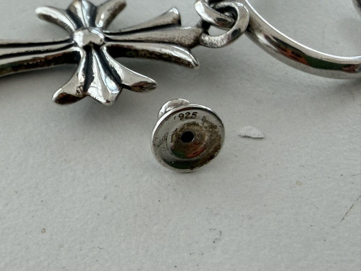 Chrome Hearts Chrome Hearts Tiny CH Cross Hoop Earring Size ONE SIZE - 6 Thumbnail