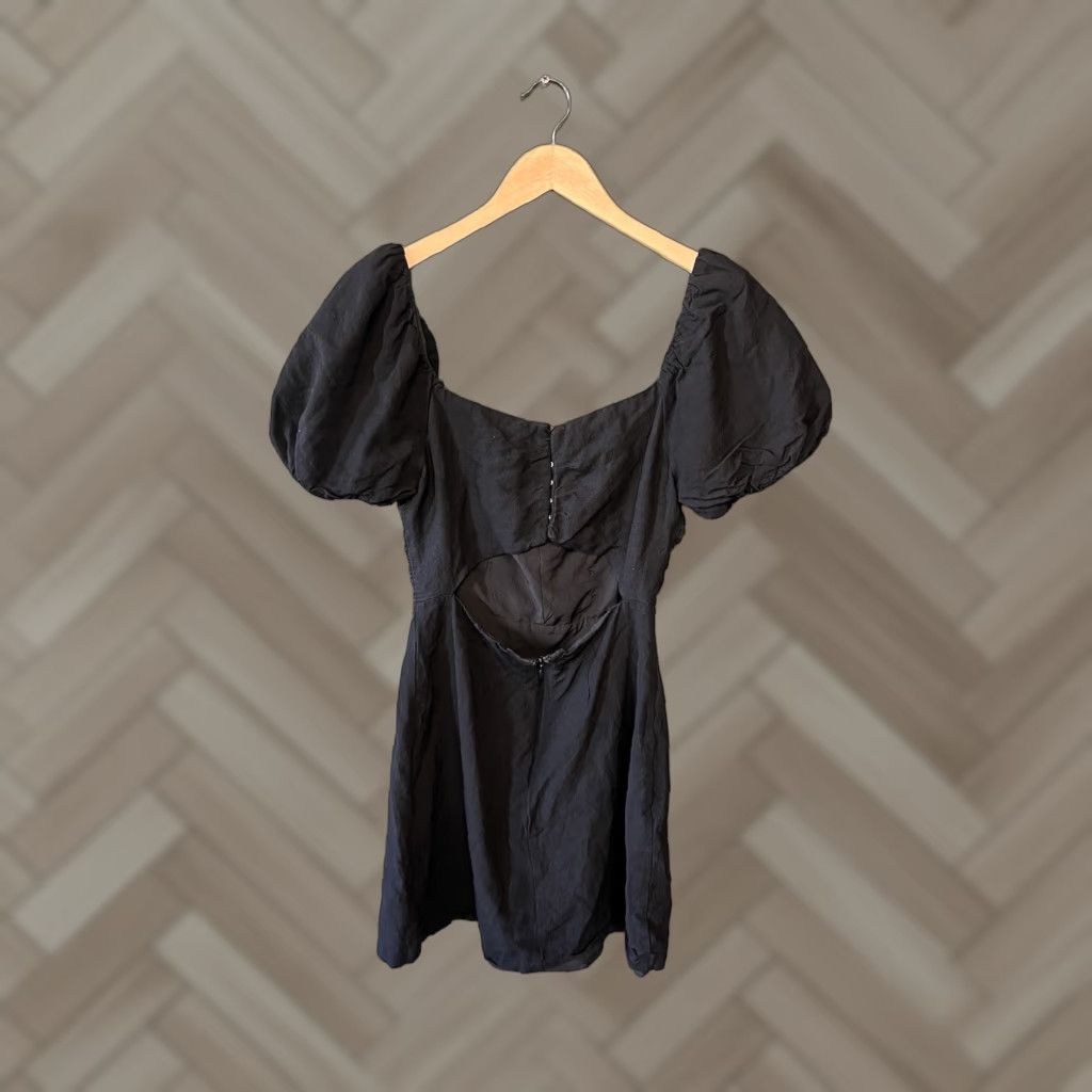 ASTR The Label ASTR The Label Womens Black Short Sleeve Dress Size S Midi Shirt Dress Size 28" / US 6 / IT 42 - 1 Thumbnail