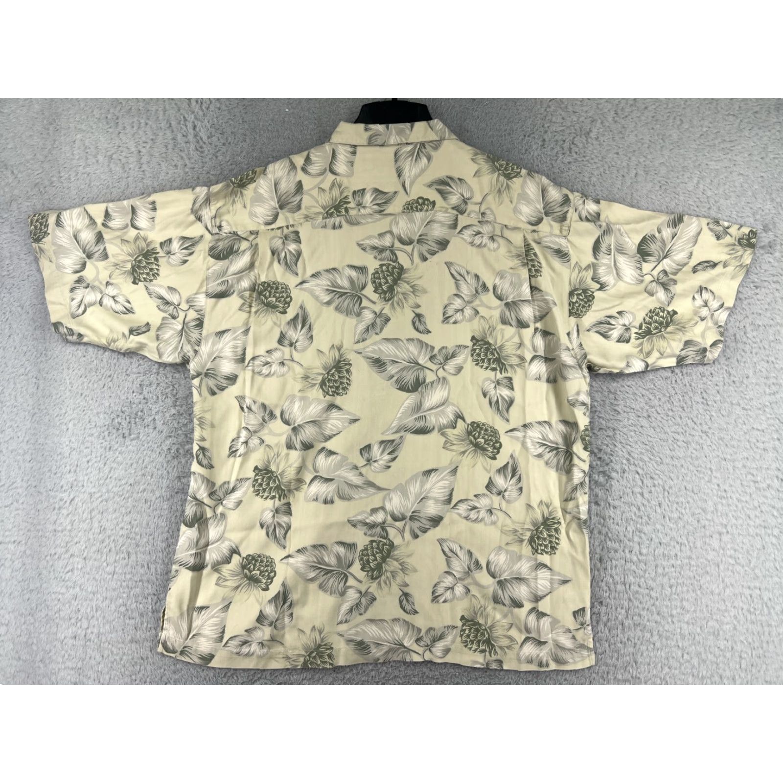 Tommy Bahama VINTAGE Tommy Bahama Shirt Mens XL Ivory Floral Palm Button Up Hawaiian Silk Size US XL / EU 56 / 4 - 2 Thumbnail