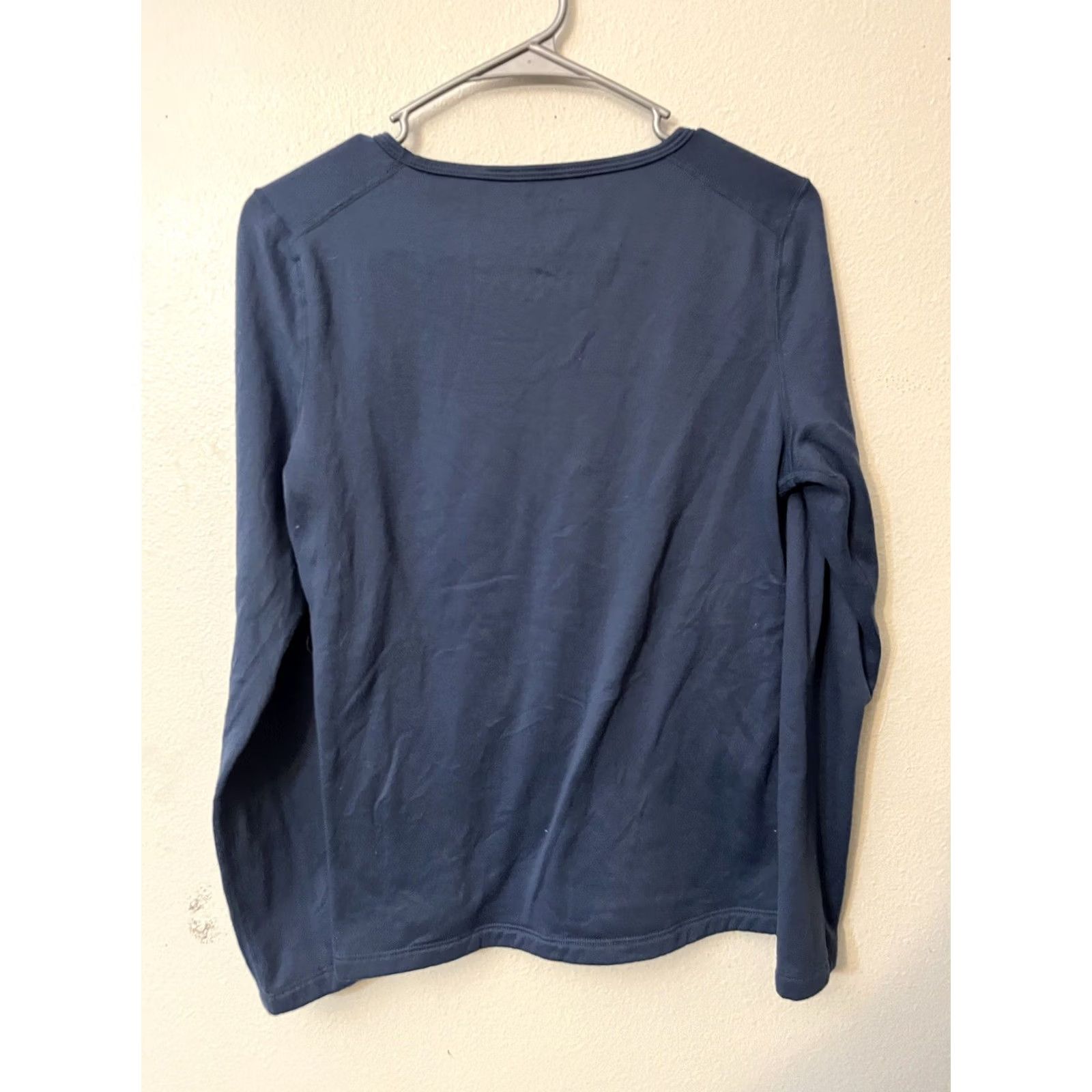 Eddie Bauer Womens Large Eddie Bauer Fleece Long Sleeve Sweatshirt with Polyester, Blue Size M / US 6-8 / IT 42-44 - 3 Thumbnail
