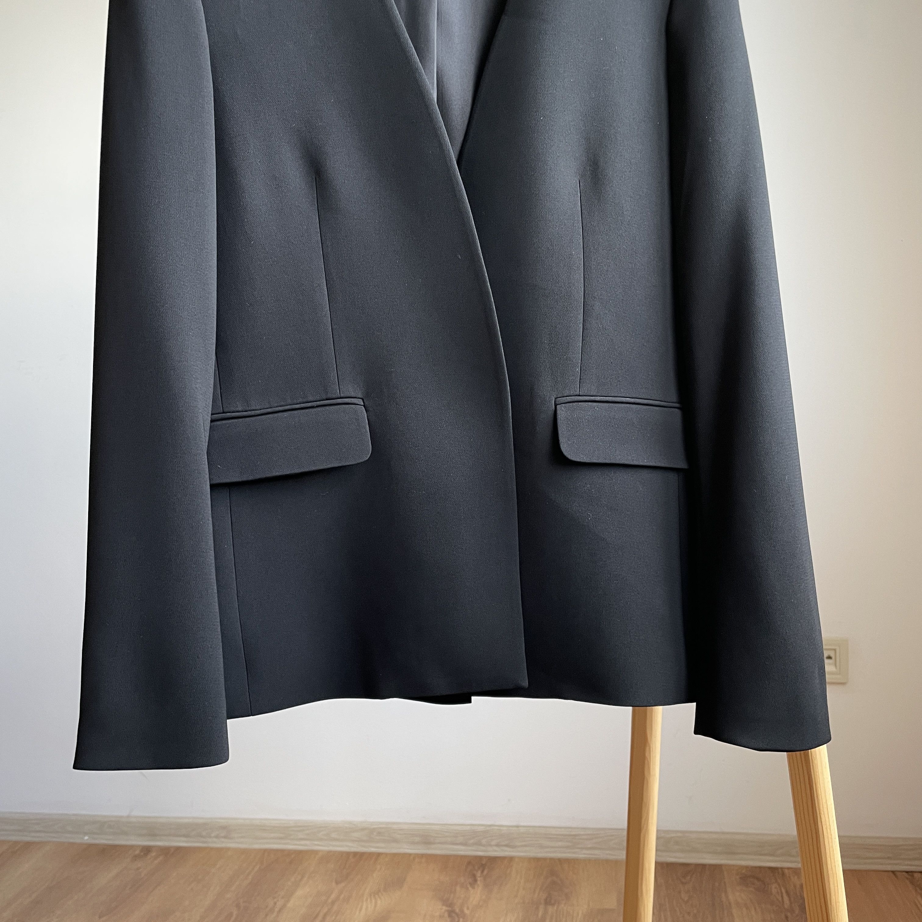 Theory Theory Niransi Admiral Crepe Open Front Blazer Womens Blazer Size L / US 10 / IT 46 - 6 Thumbnail
