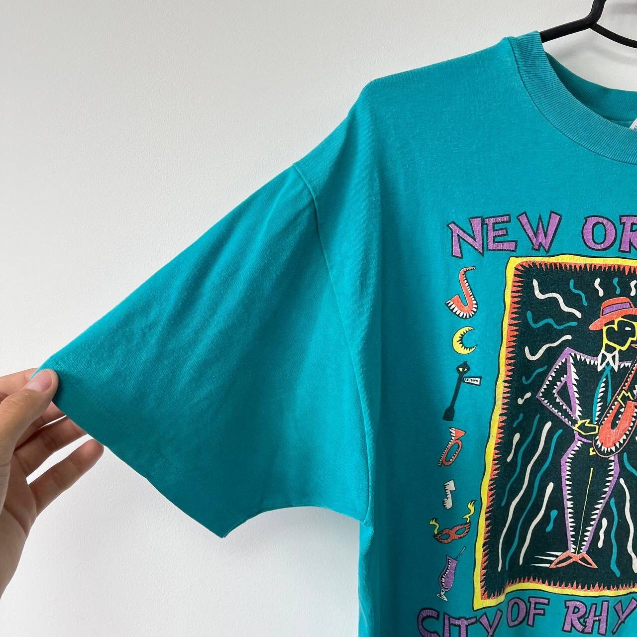 Vintage Vintage 90s New Orleans Jazz Art Festival Music Single Size US L / EU 52-54 / 3 - 16 Thumbnail