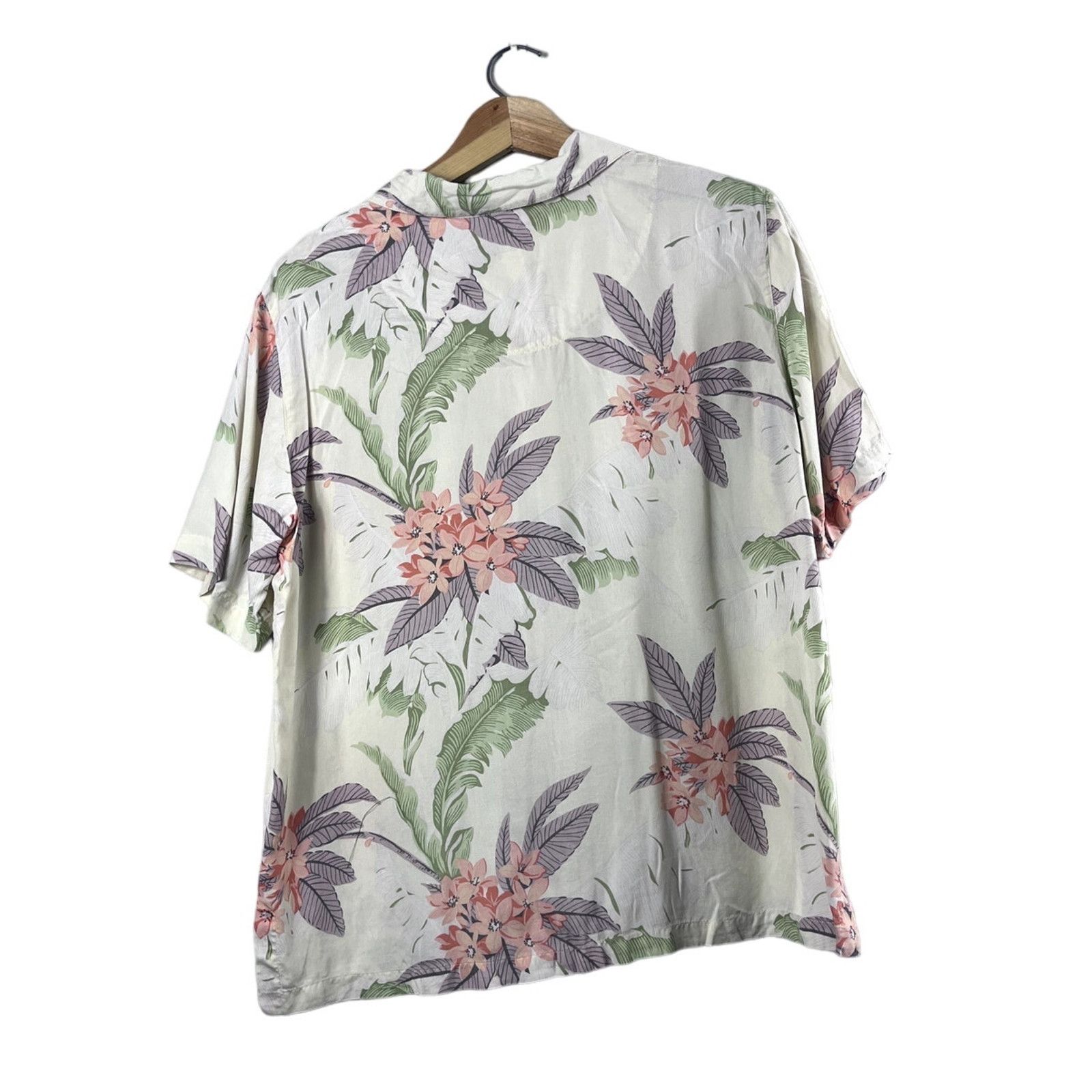 Liz Claiborne Cream Vintage Silk Liz Claiborne Floral Button Up L Size L / US 10 / IT 46 - 3 Thumbnail