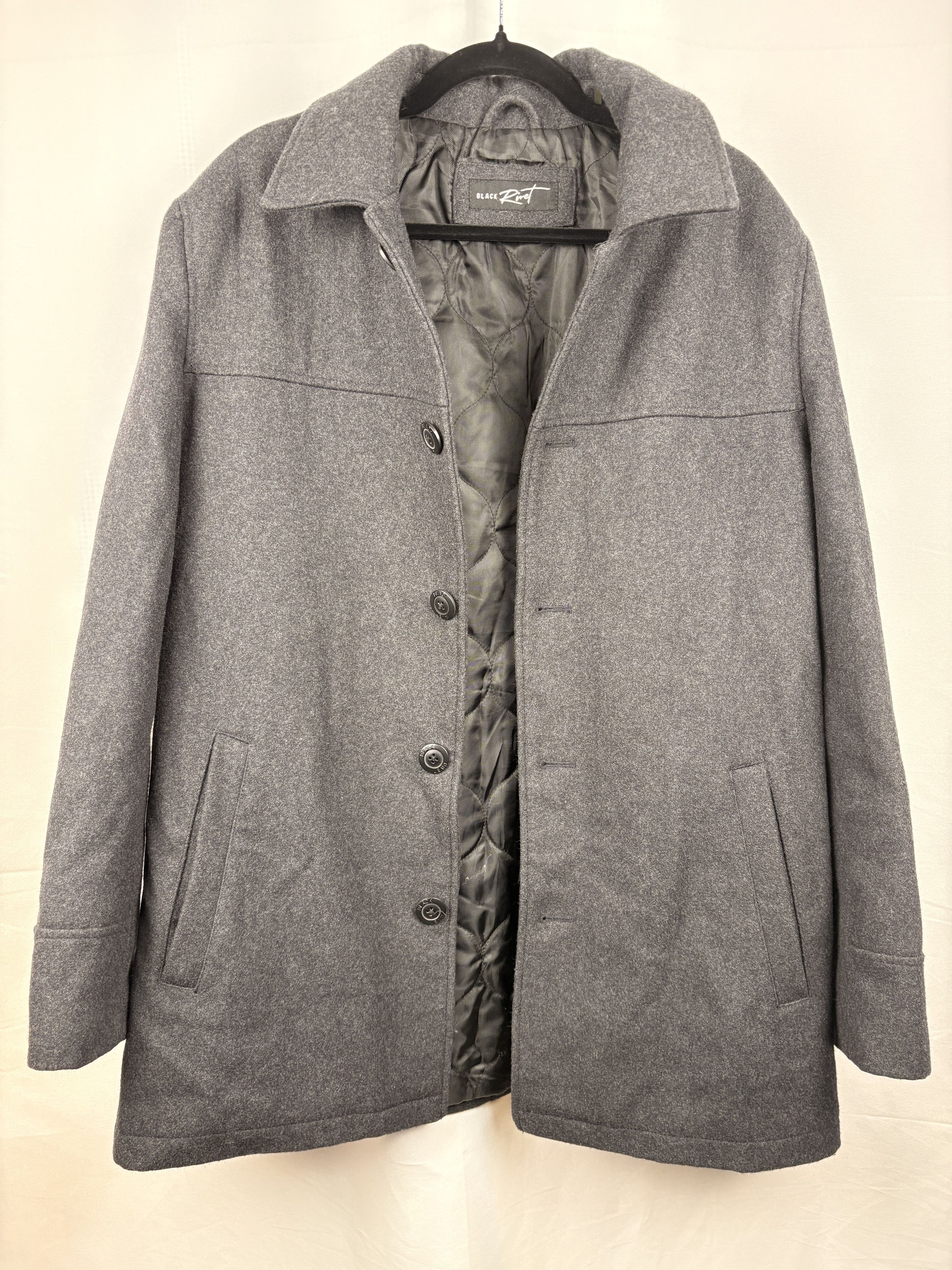 Black Rivet Woolblend Pea Coat Size US M / EU 48-50 / 2 - 3 Thumbnail