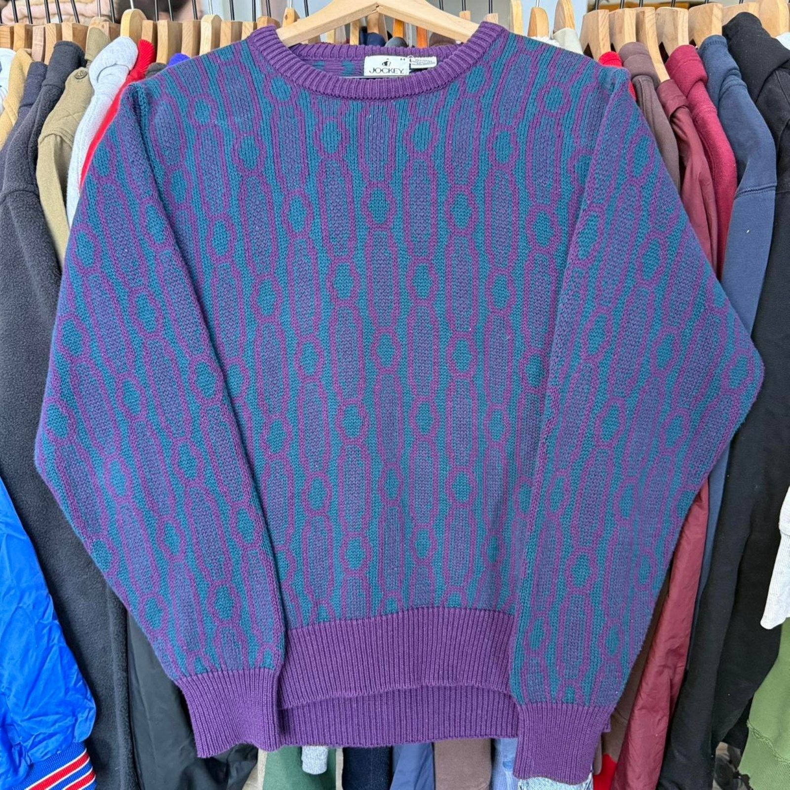 Jockey Vintage Jockey Geometric Sweater With Really Cool Pattern Size US M / EU 48-50 / 2 - 1 Thumbnail
