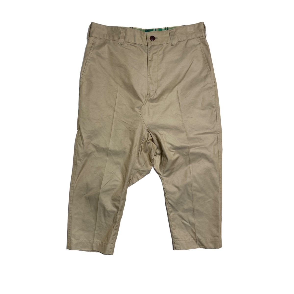 Junya Watanabe Cropped Pants Cotton Ester Gaba Saruel Beige Size US 31 - 1 Thumbnail