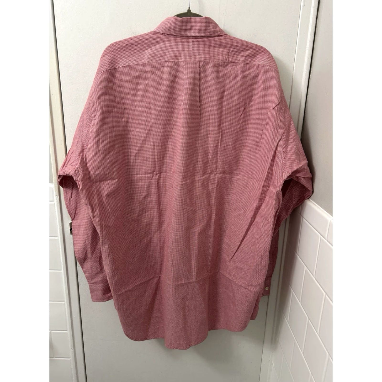 Ralph Lauren VINTAGE Ralph Lauren Blake Shirt Mens L Red Houndstooth Button-Down L/S Regular Collar Pony Embroidered Size US L / EU 52-54 / 3 - 7 Thumbnail