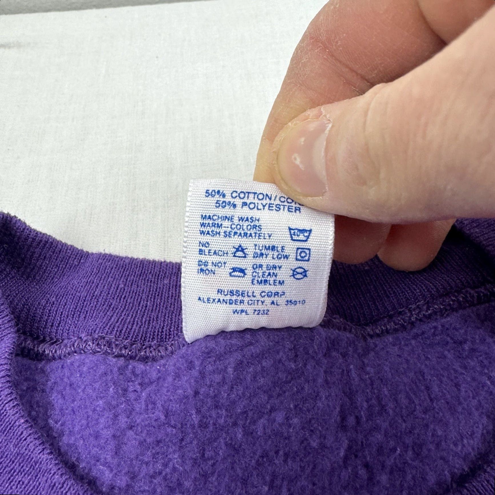 Jerzees VINTAGE Jerzees Sweatshirt Woman’s Medium Purple 90s Art Pullover Crew Neck Glitter Casual Womens 90s Jerzees Sweatshirt Size M / US 6-8 / IT 42-44 - 6 Thumbnail