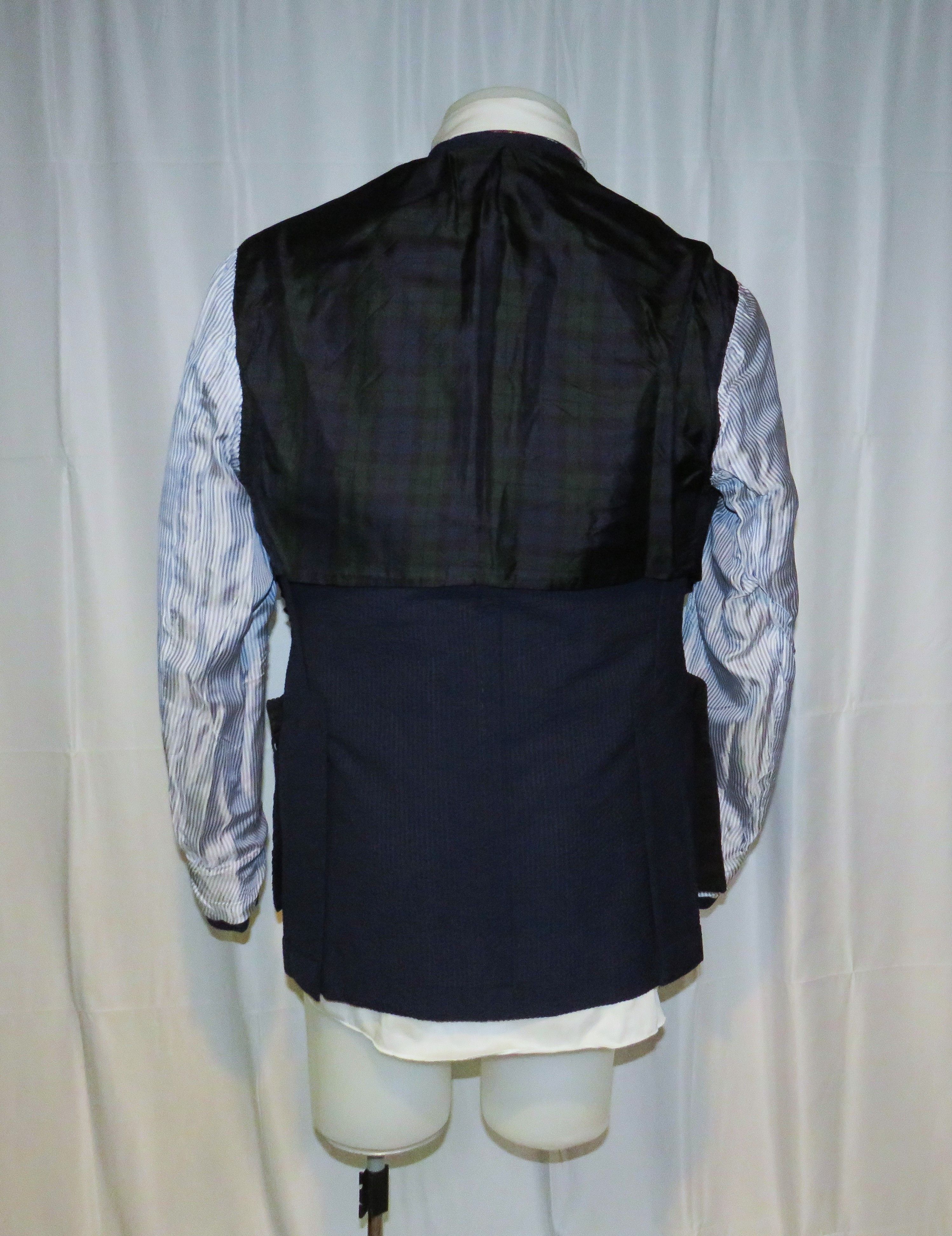 Other J. Meuser Loro Piana Super 150 Bespoke Blue Seersucker Suit Size 38R - 12 Thumbnail