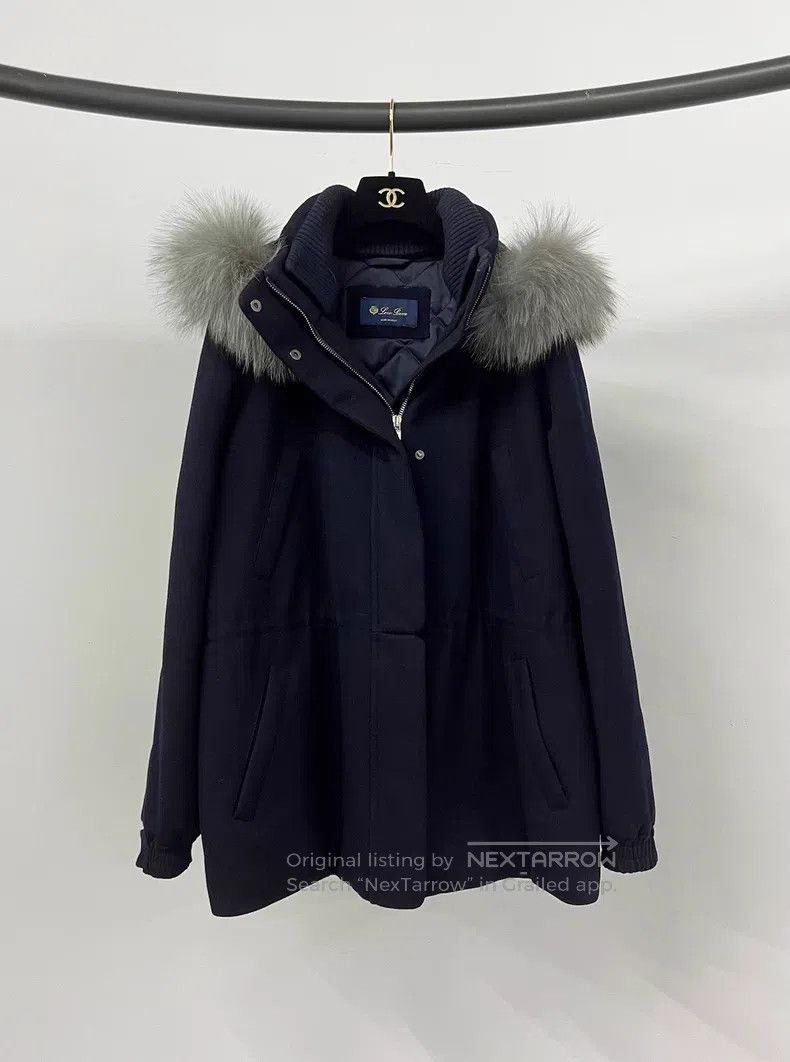 Loro Piana Loro Piana Classic Fur Collar Icery Ski Jacket, Cashmere w Size L / US 10 / IT 46 - 3 Thumbnail