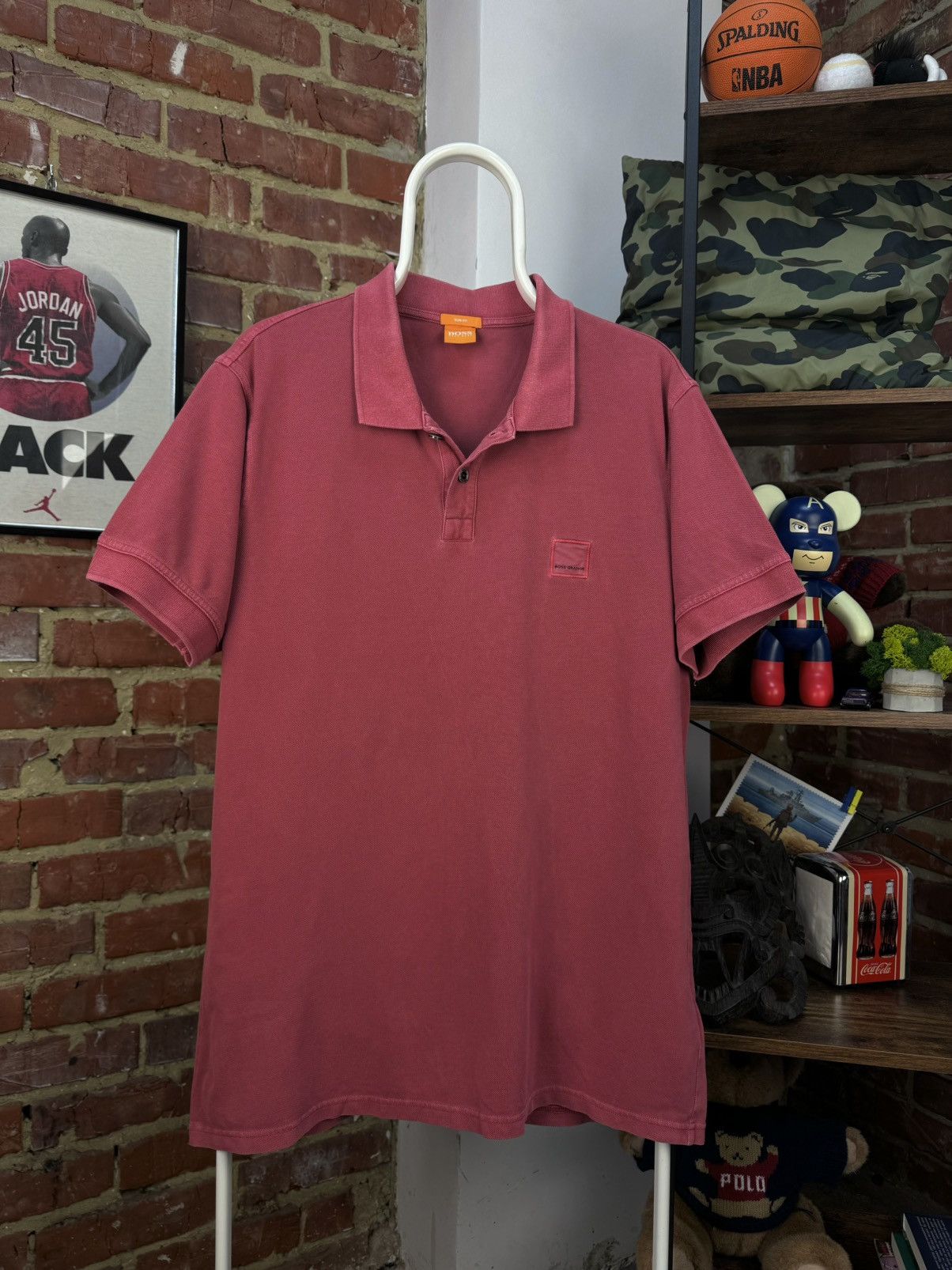 Hugo Boss HUGO BOSS Orange Pascha Garment Dyed Short Sleeve Polo Shirt Size US XL / EU 56 / 4 - 2 Thumbnail