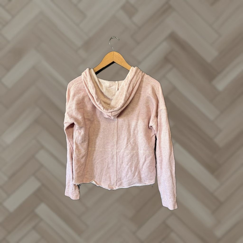 Billabong Billabong Sweatshirt Womens Medium Pink Cropped Knit Pullover Hooded Size M / US 6-8 / IT 42-44 - 1 Thumbnail