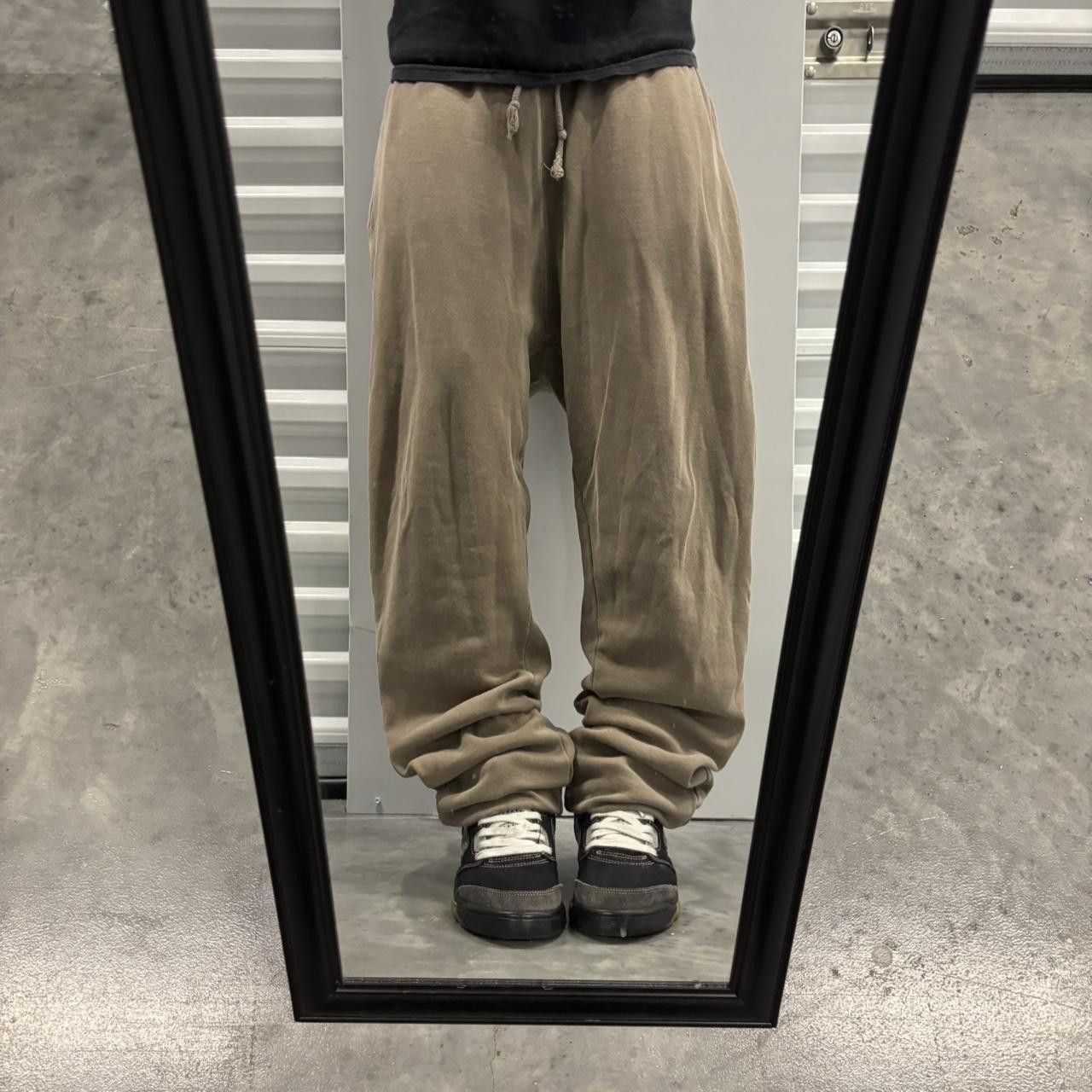 Japanese Brand × Vintage Crazy Vintage Y2K/2000s Faded Brown Streetwear Essential Sweatpants! Size US 34 / EU 50 - 1 Thumbnail