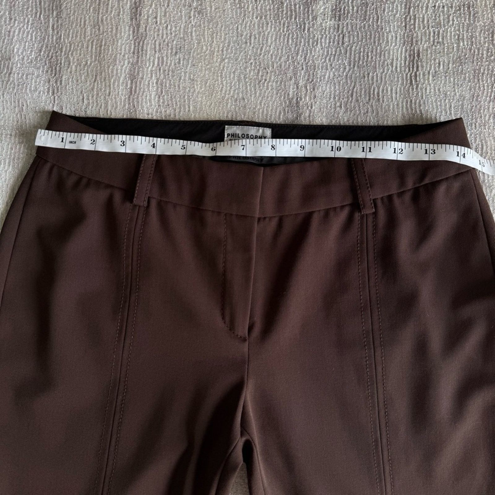 Alberta Ferretti Alberta Ferretti Chocolate Brown Trousers, Size 4 Size 27" / US 4 / IT 40 - 11 Thumbnail