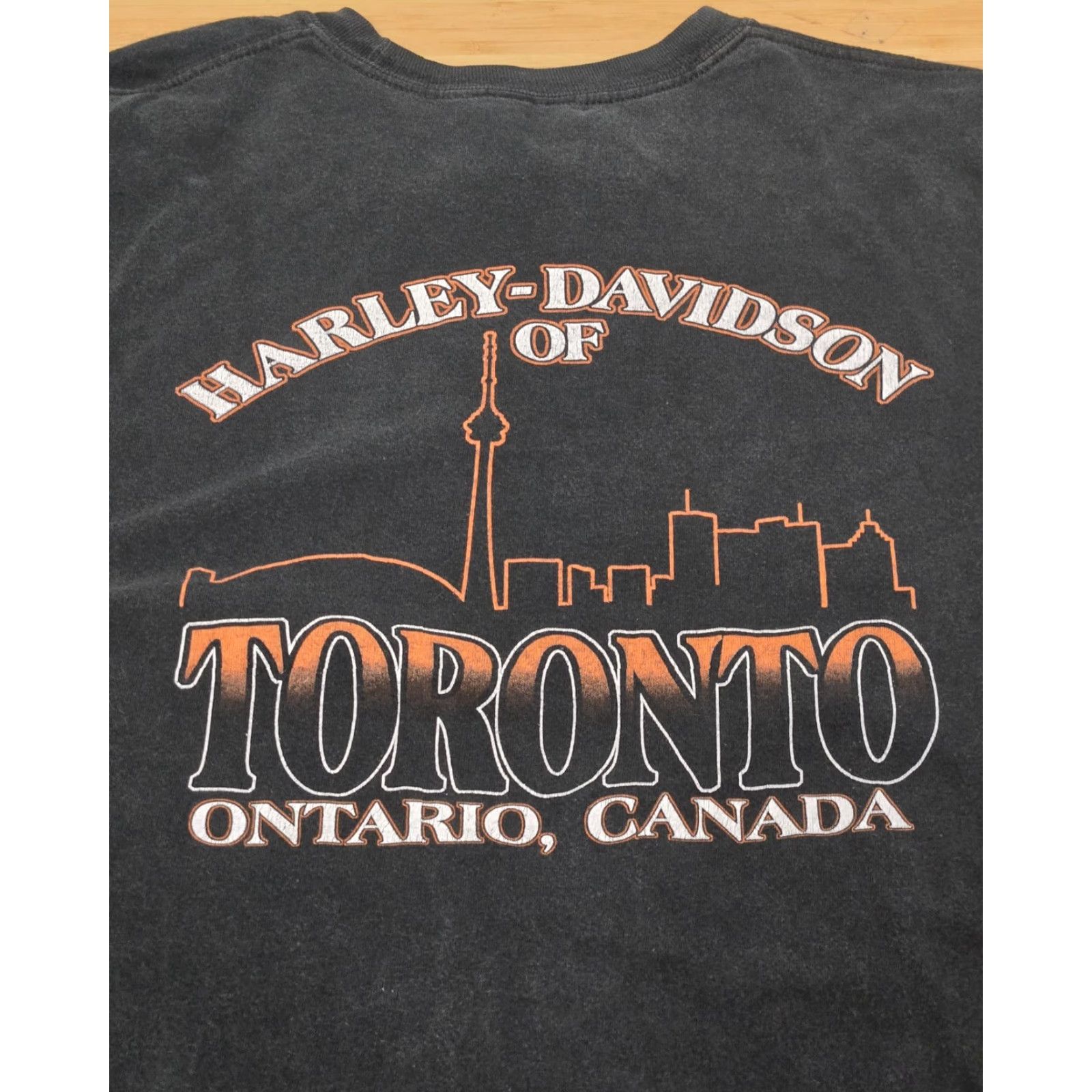 Harley Davidson VINTAGE Harley-Davidson Shirt Mens XL Black Toronto Canada Motorcycle Biker Tee Graphic Size US XL / EU 56 / 4 - 6 Thumbnail