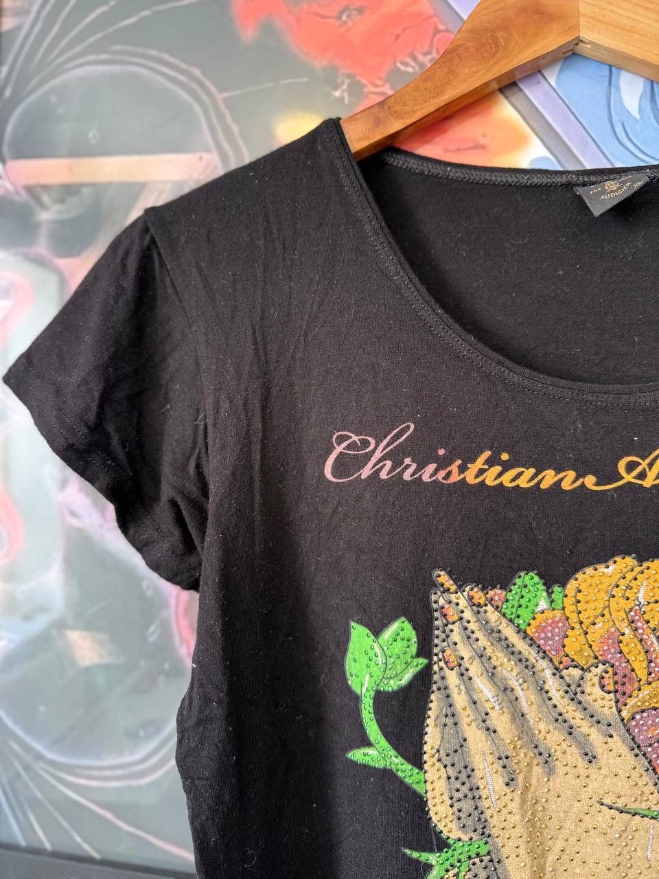 Ed Hardy Vintage Y2K Ed Hardy Faded Tee Swarovski Logo Love Kill 90s Size XL / US 12-14 / IT 48-50 - 3 Thumbnail