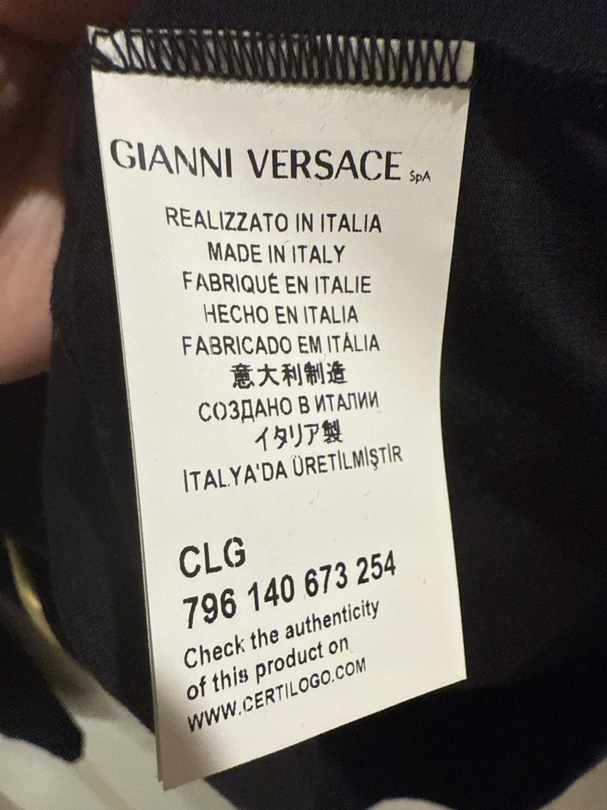 Versus Versace Versus Versace Gold Lion Back Print Long Sleeve Tee Size US L / EU 52-54 / 3 - 3 Thumbnail
