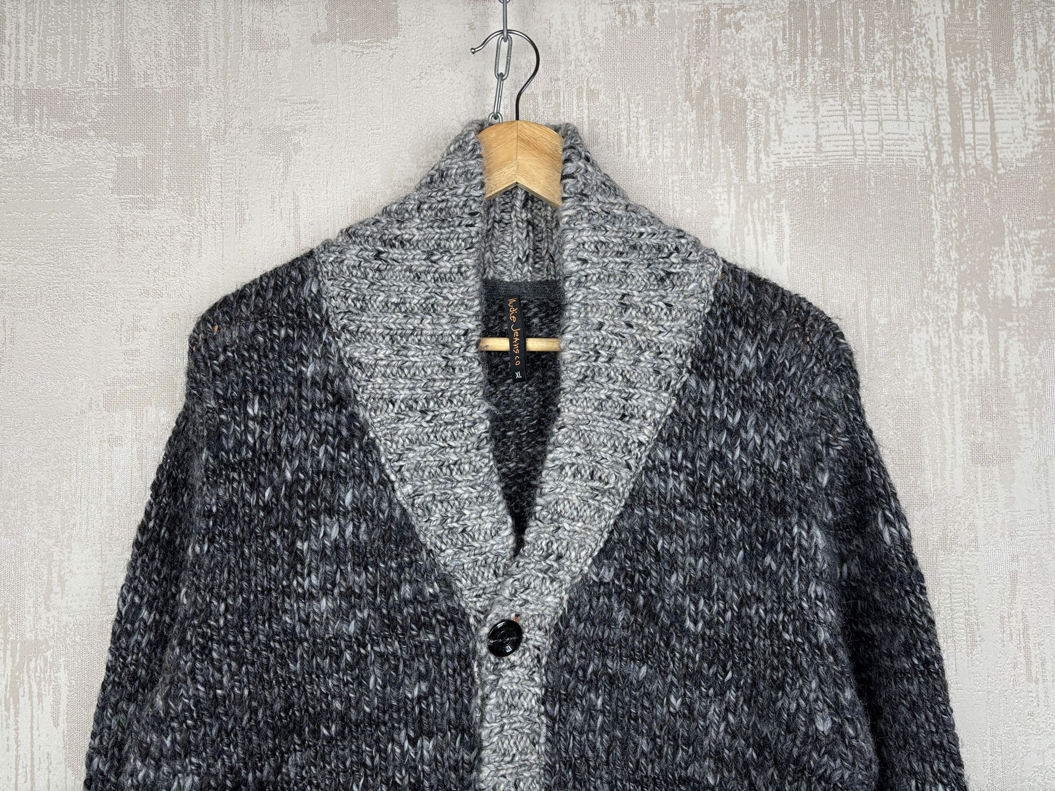 Nudie Jeans Nudie Jeans Knit Cardigan Sweater Shawl Collar Wool Blend Size US XL / EU 56 / 4 - 3 Thumbnail