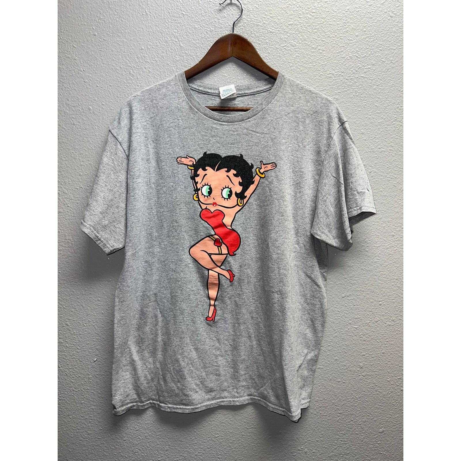 Delta Vintage Betty Boop Shirt Cartoon Character Delta Gray Tee L Size US L / EU 52-54 / 3 - 1 Thumbnail