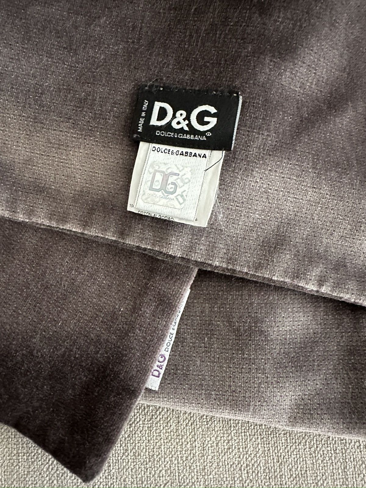 Dolce & Gabbana D&C Velvet Scarf Size ONE SIZE - 3 Thumbnail