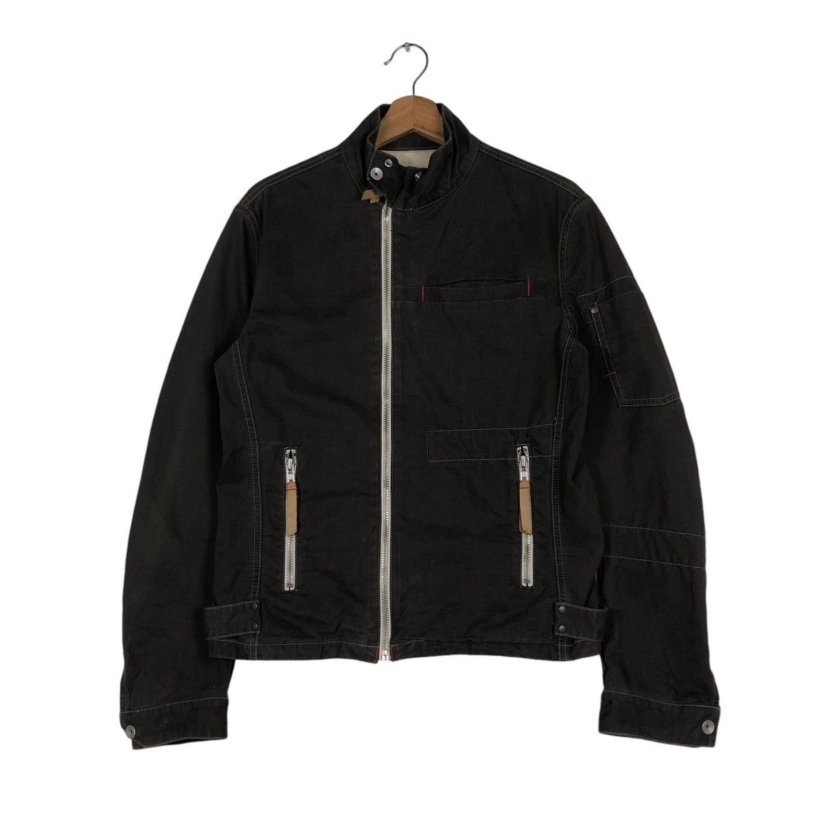 Japanese Brand 📌CROPPED BIKER JACKET ZIPPER BALL Size US M / EU 48-50 / 2 - 2 Thumbnail