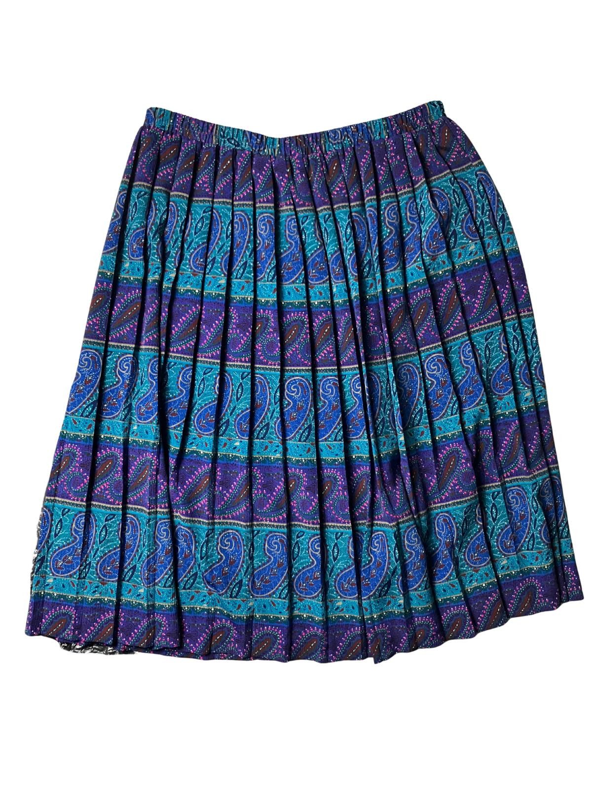 Other Leslie Fay Paisley Skirt Suit Set Petite 14WP Vintage Size XL / US 12-14 / IT 48-50 - 10 Thumbnail