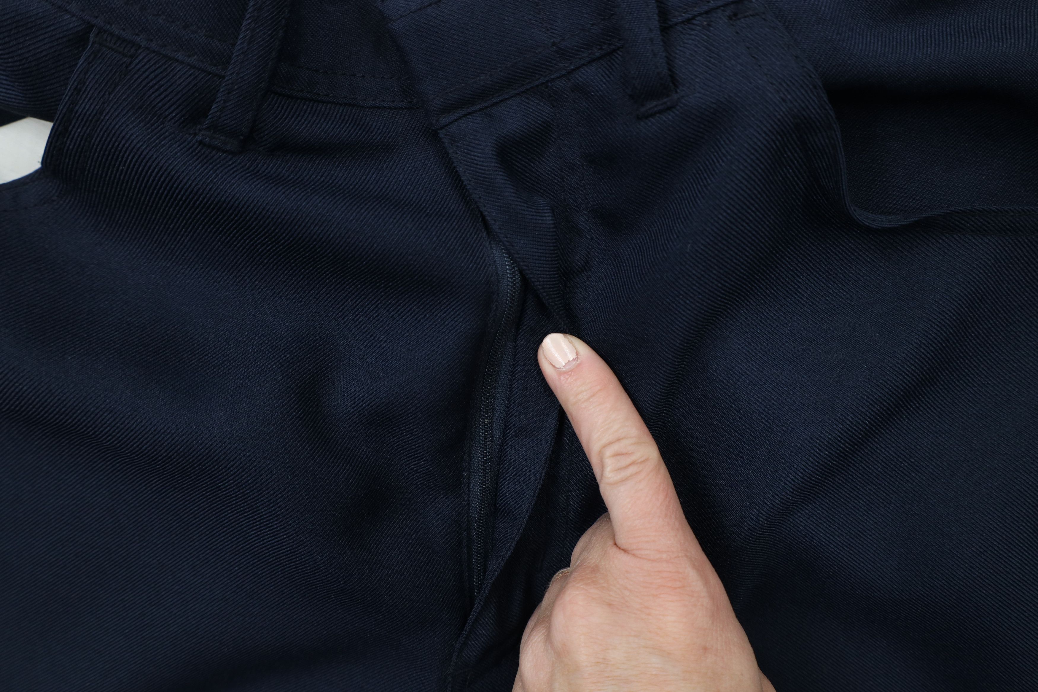 Vintage Vintage 90s Streetwear Distressed Wide Leg Chino Pants Navy Size US 32 / EU 48 - 7 Thumbnail