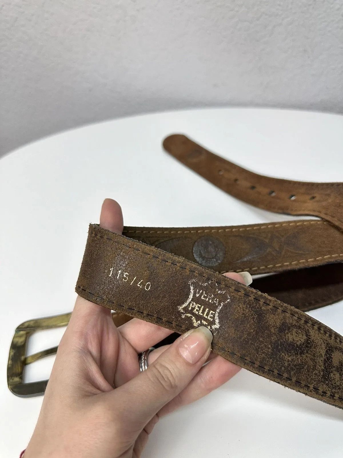 Diesel Vintage Diesel Leather Belt Hysteric Glamour Y2k Japan Size ONE SIZE - 3 Thumbnail