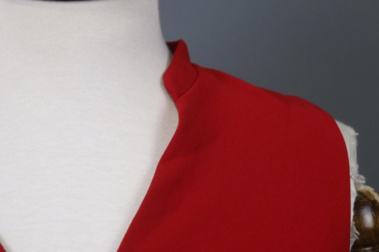 Designer Cop Copine Red Regular Fit Belted Waist Tank Dress Size 36 Size M / US 6-8 / IT 42-44 - 5 Thumbnail